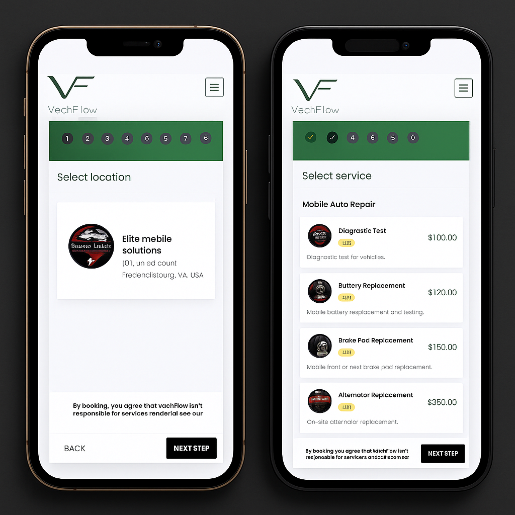 VechFlow booking example